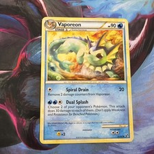 2010 Pokemon HeartGold SoulSilver Undaunted Vaporeon #41/90 15+ YEARS OLD picture
