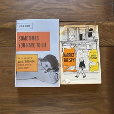 Harriet the Spy Louise Fitzhugh 1964 Early Edition DJ & Biography 2 Book Lot HC picture
