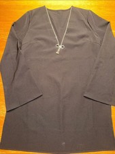 SHEIN Black Long-Sleeve Mini Shift Dress picture
