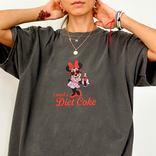 Embroidered Minnie Mouse I Need A Diet Coke T-Shirt picture