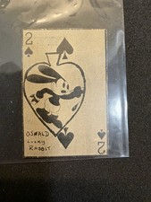 1928 Oswald the Lucky Rabbit 2 of Spades W565 Vintage Disney Playing Card Rare picture