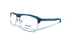 BRAND NEW STEFANO 0902 C7 MATTE GRAY BLUE CAT EYE EYEGLASSES RX 59-16-140 MM picture