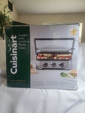 Cuisinart Griddler Grill/Griddle & Waffle Maker New Stainless Steel 6-in-1 picture