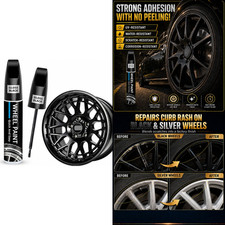 Gloss Black Rim Touch Up Paint - Wheel Scratch Repair Kit for Curb Rash  picture
