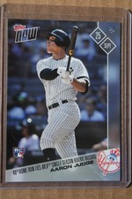 2017 TOPPS NOW #653 AARON JUDGE 49TH HR TIES MLB SINGLE SEASON ROOKIE RECORD picture