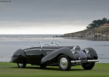 Cars 1939 bugatti type57cvollruhrbeckcabriolet2 Desk Mat Stitched picture