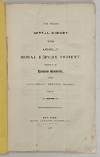 1838 American Moral Reform Society Third Annual Report Sexual Morality Dueling picture