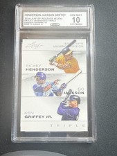 Rickey Henderson /  Bo Jackson / Ken Griffey Jr. 2024 Leaf Legends Triple CCG 10 picture