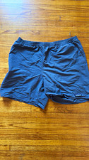 Patagonia Men’s Solid Gray Swim Trunks Size L Mesh Lined Elastic Waist picture