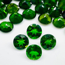 50 Ct 10 Pcs Natural GIE Certified Green Emerald Round Cut Loose Gemstone Lot picture