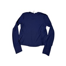 lululemon UVP Fold-Over Women's Running Long-Sleeve Navy Blue Shirt 8 LW3GM4S picture