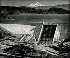 1958 Vintage ANSEL ADAMS Water Dam California Landscape Photo Gravure Art 11x14 picture