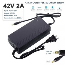 36V Lithium Li-ion battery charger 42V 2A DC 5.5x2.1mm Plug NEW US Stock picture
