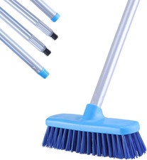 Deck Scrub Brush with Long Handle for Indoor and Outdoor Cleaning | Stiff Bristl picture