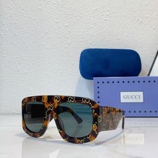 Authentic New Gucci tortoise Square Women's Sunglasses GG0980S Gray Lens picture