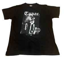 Cross Colours Tupac Shakur Graphic T-Shirt Mens Small Black Rap Tee Memorial picture