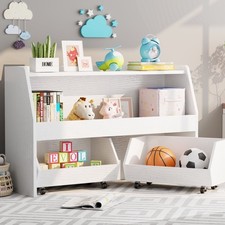 2-Tier Toy Storage, Portable Kids Toy Organizer 2 Removable Drawers Bins picture