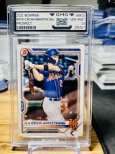 2021 Bowman Pete Crow-Armstrong Rookie #BP22 GMG Graded 10 Gem Mint 💎 RC picture