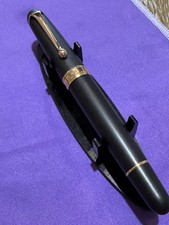 Aurora 88 Black Satin Rose Gold Fountain Pen 14K EF Nib Piston Box Italy picture