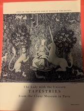 Vintage American Fabrics Magazine Article Lady with the Unicorn Cluny Tapestry picture