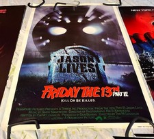 FRIDAY THE 13TH PART VI 6 JASON LIVES ORIGINAL ROLLED 27X41 MOVIE POSTER 1986 picture