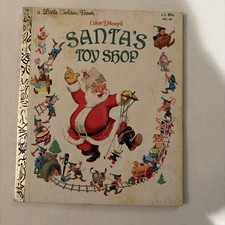 Walt Disney's Santa's Toy Shop by Al Dempster (1950, Hardcover) rare white cover picture