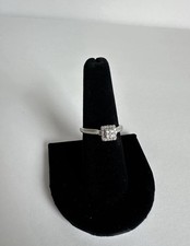 10K WHITE DIAMOND CUT (4) WITH(16) ROUND ESTATE RING Size 7 1/2 picture