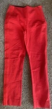 Lysse Womens Pants Red Mid Rise Pull On Stretch Size Medium picture