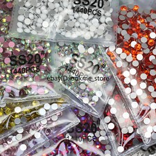 1440pcs 5mm (ss20) Crystal Glass Rhinestones Flatback Gems Nail Art Crafts Decor picture