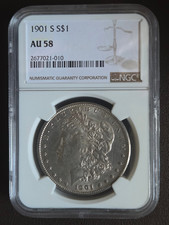 1901 S Morgan Silver Dollar NGC AU58 picture