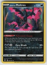 Holo Galarian Moltres 093/203 Rare Evolving Skies Near Mint picture