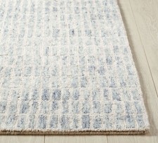 8X10 Pottery barn Capitola Blue  wool area rug for living room Rug sale Discount picture