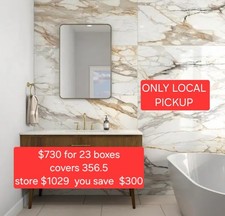 ✨️ Daltile Wenrose Calacatta Topaz 24 in. x 48 in. Polished Porcelain Marble Loo picture