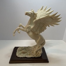 Auro A Belcari Pegasus Resin Sculpture Dear 1987 Italy on base picture