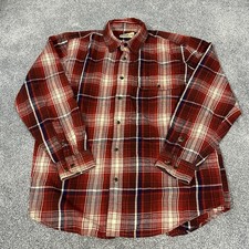 Orton Brothers Mens Plaid Long Sleeve Button Up Shirt Flannel Cotton L picture