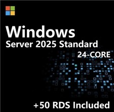 Windows Server 2025 Standard✔ 24-CORE✔ 10 CALs✔ 50 RDS✔ Remote Desktop EP2-25205 picture