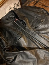 Highway Hawks Men’s Size 3XL Leather Riding Jacket W/ Lining Black New W/O Tags picture