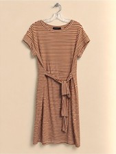 MEROKEETY Casual Short Sleeve Tie Waist T-Shirt Dress Size L picture