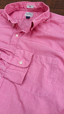 J.Crew Men’s Slim Fit 2 PLY Pink Solid Woven Cotton Long Sleeve Button-Down L picture