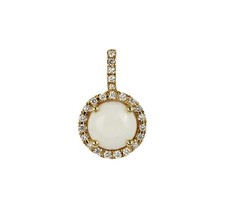 EFFY Women's 14k Yellow Gold Diamond, Opal Pendant picture