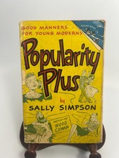 Vintage 'Popularity Plus' by Sally Simpson Pocket Book Jr. Paperback Book 1950 picture