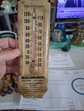 Vintage Allis Chalmers Tractors Thermometer picture