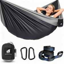 SUNCREAT Hammocks Outdoor Camping Double Hammock with Spreader Bar, Tassel, Hamm picture