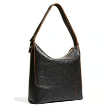 MCM Klara Large Monogram Hobo Black Leather Bag picture