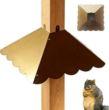 Upgraded Antique Bronze Metal Squirrel Baffle for 4X4 Post, 17 Inch for Bird Fee picture