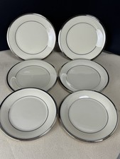 Set (6) Elegant Lenox Solitaire China Bread Plates 6.5