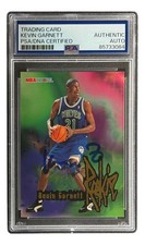 Kevin Garnett Signed 1995/96 Hoops #272 Timberwolves Rookie Card PSA/DNA picture