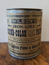 Antique Wilson's Iron-Like Ground-Color Paint Cincinnati OH Paper Label One Pint picture