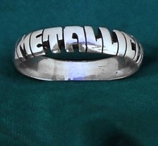 METALLICA STERLING SILVER name Ring,ANY SIZE picture