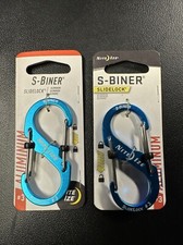 New Nite Ize S-Biner Aluminum Dual Carabiner #3 - Blue 2-PACK. picture